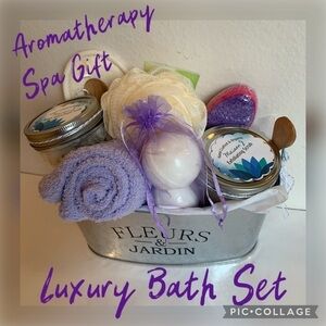 Aromatherapy Spa Luxury Bath gift set self care handcrafted organic bath body